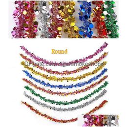 Party Decoration 10-Color Ribbon Flower Garland - 2M Long Classroom Decorations By Brand Ems Ideal For Birthdays Christmas Drop Delive Dhxnt