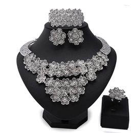 Necklace Earrings Set Longqu Wedding Many Flower Designs Bridal Jewellery Dubai Beautiful Women Wear Everyday Bracelet Ring