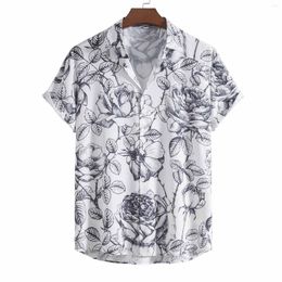 Men's T Shirts Male Single Breasted Casual Soild Color Lapel Beach Short Sleeve Vacation Outdoor Shirt Mens Big And Tall Tee