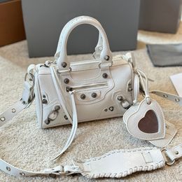 Womens Crossbody Bags Designer Motorcycle Bag Mini City Silver Hardware Cow Leather Ladies Classic Shoulder Purses Handbags Tote Bag