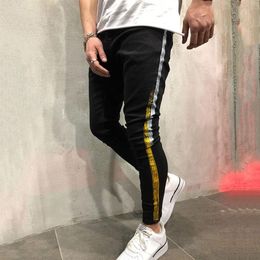 2022 Fashion New Mens Ripped Denim Jeans European and American models Whol Customised Male Skinny Slim Fit Pants Hip Hop Trous255t