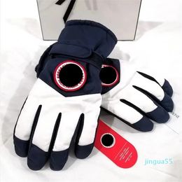 Mens Womens Five Fingers Gloves Fashion Designer Brand Letter Printing Thicken Keep Warm Glove Winter Outdoor Sports Pure