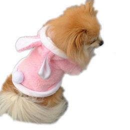 Warm dog hoodies Cat Clothes Soft Pet Pajamas for Cats Coat Dog Outfits Cute Rabbit Clothes Funny Party Pet Halloween Costume263O