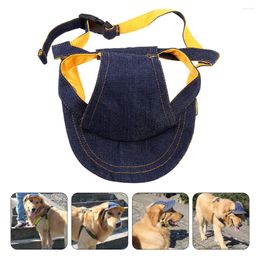 Dog Apparel Mexican Hat Sports Puppy Summer Cat Ear Hole Caps Denim Dogs Travel