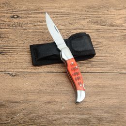 G5574 Pocket Folding Knife 9Cr13Mov Satin Blade Cow Bone Handle Outdoor Camping Hiking EDC Pocket Folder Knives & Nylon Bag