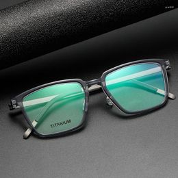 Sunglasses Frames Square Glasses Frame For Men 1844 Denmark Titanium No Screw Korea Optical Ultra-light Business