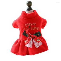 Dog Apparel Christmas Costume Winter Pet Dress Xmas Clothes Coat Outfit Puppy Yorkie Pomeranian Poodle Bichon Clothing