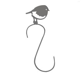 Garden Decorations Bird Silhouette Metal Decoration Hook S-shaped Patio &