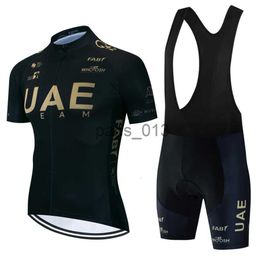 Others Apparel Cycling Jersey Sets Cycling Clothes UAE Mens Jersey Suit Road Bike Uniform Bib Mtb Male Clothing Jacket Short Pants Man Cycle Spring Summer 230804 x091