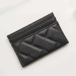 Can Caviar Leather Designer Card Case Holder High Quality Passport Holders Classic Lattice Designers Bag Women Wallet Leather Credit Womens Original Cardholders