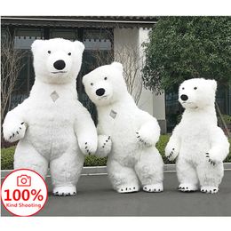 Polar Bear Mascot Inflatable Costume 2m/2.6m/3m Giant Plush Doll Panda Halloween Costume Fancy Party Animal carnival