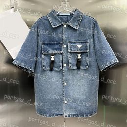 Denim Women Coats Short Sleeve Jacket Tide Street Style Blouse Jacket188Q