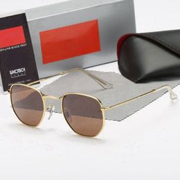 Men Rao Baa Sunglasses Classic Brand Retro Sunglasses Luxury Designer Eyewear Ray Metal Frame Designers Sun Glasses Woman ML 3548 with box Glass lenses Black