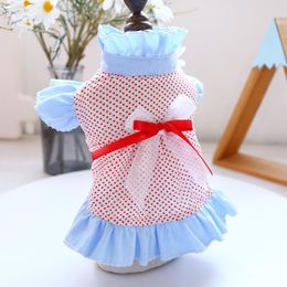 Dog Apparel Ladies Cats Clothes For Small Pet Dogs Skirts Stars Printing Dowknot Thin Clothing Sprint Autumn Princess Dresses