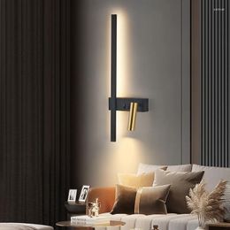 Wall Lamp LED Bedside Adjustable Swing Spotlight Turn On/off Switch Light Decora Sofa Background Living Room Reading Sconce