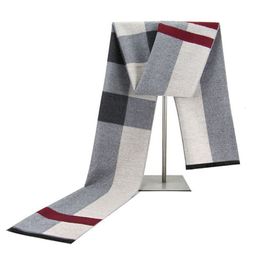 Scarves Fashion Plaid Men Autumn Winter Pashmina Thick Warm Cashmere Scarf Men's Business Long Wraps Classic Shawl 230914