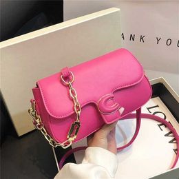 50% off clearance sale Korean version chain niche women's 2023 new western-style internet red one shoulder small square crossbody underarm bag model 542
