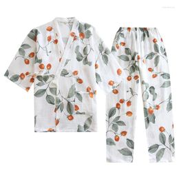 Women's Sleepwear KISBINI Spring Autumn Women Homewear Cotton Printed Pyjamas Set Japanese Style Long Sleeve Female Pyjamas