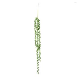Decorative Flowers Artificial Rattan Plant Vibrant Home Decoration Realistic Green Leaves Wall Hanging With Succulents For