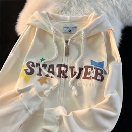 Women's Hoodies Sweatshirts American Foaming 3D Print Zip-up Hoodies Women Y2K Street Retro Sweatshirt Harajuku Leisure Lazy Plus Velvet Hoodie 230914