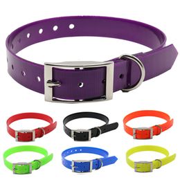 Dog Collars Leashes Petshop collar TPU+Nylon waterproof deodorant Resistant dirt Easy clean collars 7 Colors for small big dog accessories 230915