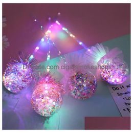 Party Favour Magicglow Led Wizard Wand - Colorf Light-Up Costume Toy For Birthdays Halloween Parties Princess Dress-Up Drop Delivery Ho Dhsmf