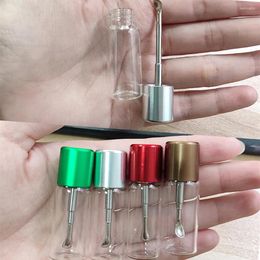 Storage Bottles 1Pcs Snuff Glass Bottle With Spoon Box Snorter Sniffer Container Case Set Smoking Accessories300b