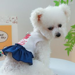 Dog Apparel Small Dress Harness Skirt Cat Puppy Clothes Yorkshire Terrier Pomeranian Maltese Shih Tzu Poodle Bichon Clothing