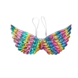 Other Event Party Supplies Rainbow Angel Wings - Costume Accessory For Cosplay Diy Decoration Drop Delivery Home Garden Festive Dhftz