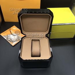 Quality Black Colour Wood Boxes Gift Box 1884 Wooden Box Brochures Cards Black Wooden Box For Watch Includes Certificate Bag2432