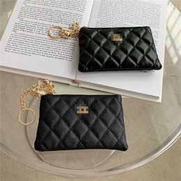 50% off clearance sale Women's Handbag New 2023 Fashion Lingge Small Square Mini Zero Wallet Student Bag model 542