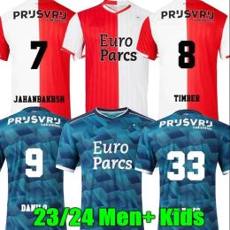 23/24 FeyENooRdS Soccer Jerseys Voetbal Kids Kit 2023 2024 Football Shirt Training Home Away Fan Player Version Goalkeeper Maillot TIMBER DANILO DILROSUN HANCKO01