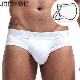 Underpants 2020ss JOCKMAIL Cotton Briefs Sexy men underwear U convex Pouch adjustable size Ring cockstraps men trunk Shorts Gay Underwear L230915