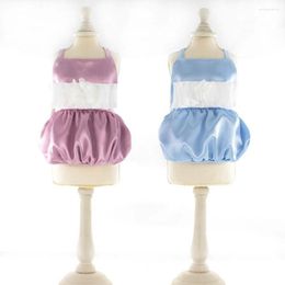 Dog Apparel Lovely Summer Pet Satin Halter Dress Camisole Fine Workmanship Decorative