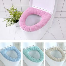 Toilet Seat Covers Winter Cover Warm Soft Acrylic Washable Mat Home Decor Closestool Case Accessories Bathroom