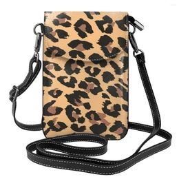 Card Holders Leopard Tiger Shoulder Bag Wild Animal Streetwear Leather Women Bags Female Fashion Stylish Purse