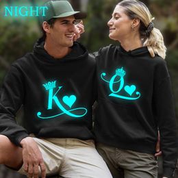 Women's Hoodies Sweatshirts Luminous Matching Hoodies for Couples Chic Lovers Glowing Sweatshirts Oversized Hoodie Men Women Y2k Tops Korean Couple Clothes 230914