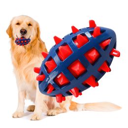 Dog Toys Chews Ball Toy Durable Puppy Training Decompression Mould Squeaky Interactive Pets Teething Cleaning Playing 230915