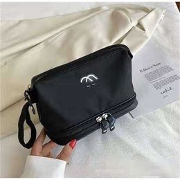 Cheap 80% Off Netizen Makeup 2023 New Small Fragrance Versatile Fashion Women's Storage Dry and Wet Separation Double Layer Wash Bag code 899