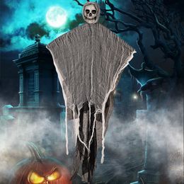 Halloween Hanging Ghost Decorations 35.5" Skeleton Ghost with Bendable Arms for Halloween Porch Yard Garden Tree Indoor Outdoor Scary Decor Supplies