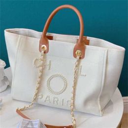 Women's Luxury Hand Canvas Beach Bag Tote Handbags Classic Large Backpacks Capacity Small Chain Packs Big Crossbody D874 Code43
