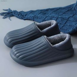 Slippers EVA Autumn And Winter Outer Wear Plush Warm Waterproof Thick Sole Non-slip Cotton Indoor Couples Tow