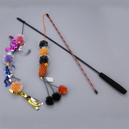 Cat Toys Toy Funny Stick Long String Hair Ball Halloween Series Handle Pet Supplies Selling259i