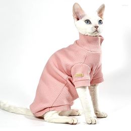 Cat Costumes Turtleneck Pet Aparel For Hairless Clothes Kitty Outfits Cotton Stain Resistance Sphinx Bottoming Shirt Sphynx