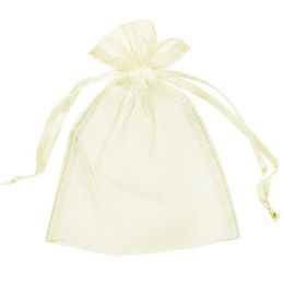 200Pcs White Organza Bags Gift Pouch Wedding Favour Bag 13cm X18 cm 5x7 inch 11 Colours Ivory gold blue2759