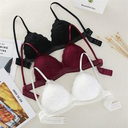 2019 French Triangle Cup Ring- Bra New Sexy Deep V Lace Underwear247C