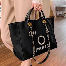 Cheap 80% Off Women's Luxury Hand Canvas Beach Bag Tote Handbags Classic Large Backpacks Capacity Small Chain Packs Big Crossbody CV0C code 561