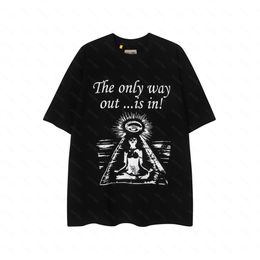 Galleries DEPT Harajuku 23SS Spring Vintage Washed ART THAT KILLS Pyramid pharaoh Letters Printed Logo T Shirt Loose Oversized Hip Hop Unisex Short Sleeve Tees HUM