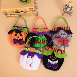 Pumpkin Tote Bag Baskets Halloween Decorations Kids Holiday Festival Party Candy Bags Home Decor Gift