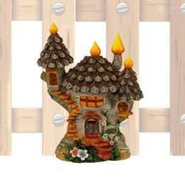 Garden Decorations Fairy Decor For Outside Mini Wood Yard House Tabletop Ornaments Art Sculpture Kids Teens Room Fence
